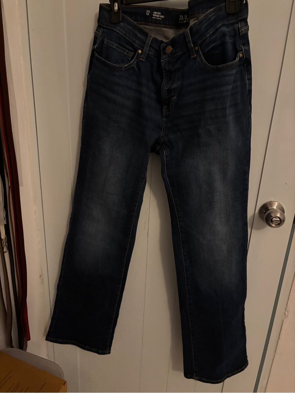 a.n.a Women’s Dark Blue Relaxed Straight Jeans